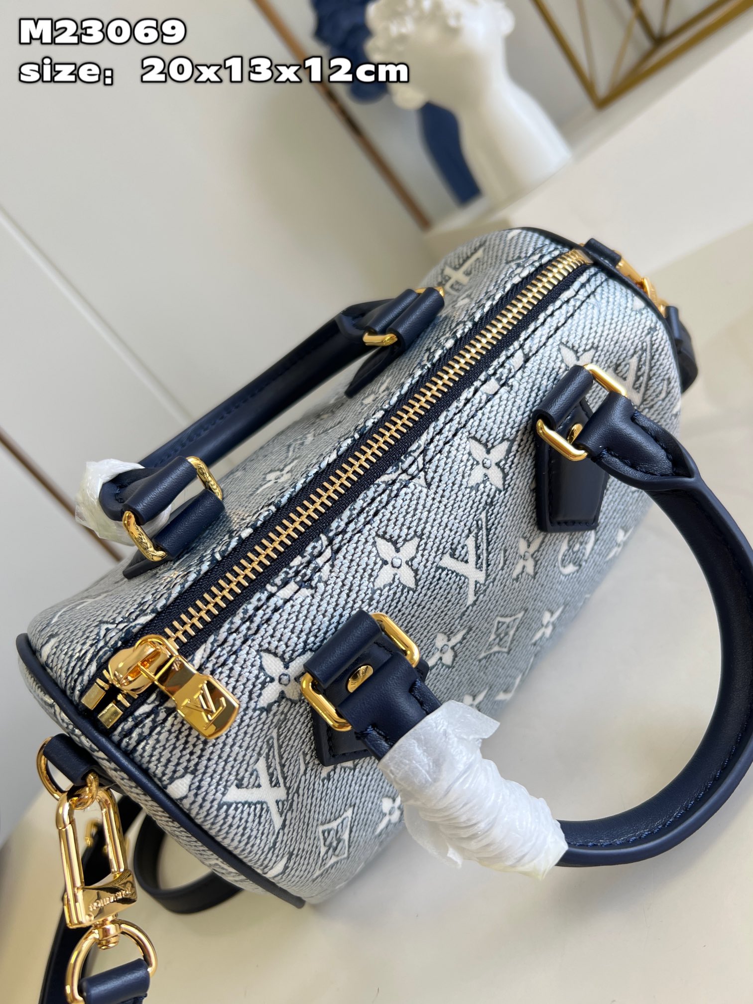 Bagsaaa L0vis Vvtt0n Nano Speedy Blue - 16 x 10 x 7.5 cm