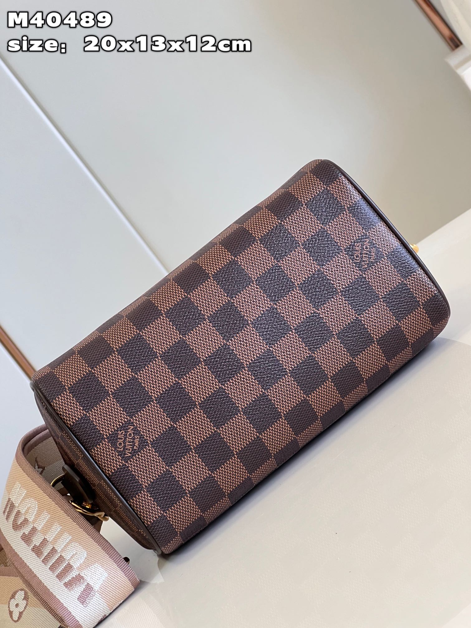 Bagsaaa L0vis Vvtt0n N40489 Speedy Bandoulière 20 Damier Ebene - 20 x 13.5 x 12 cm
