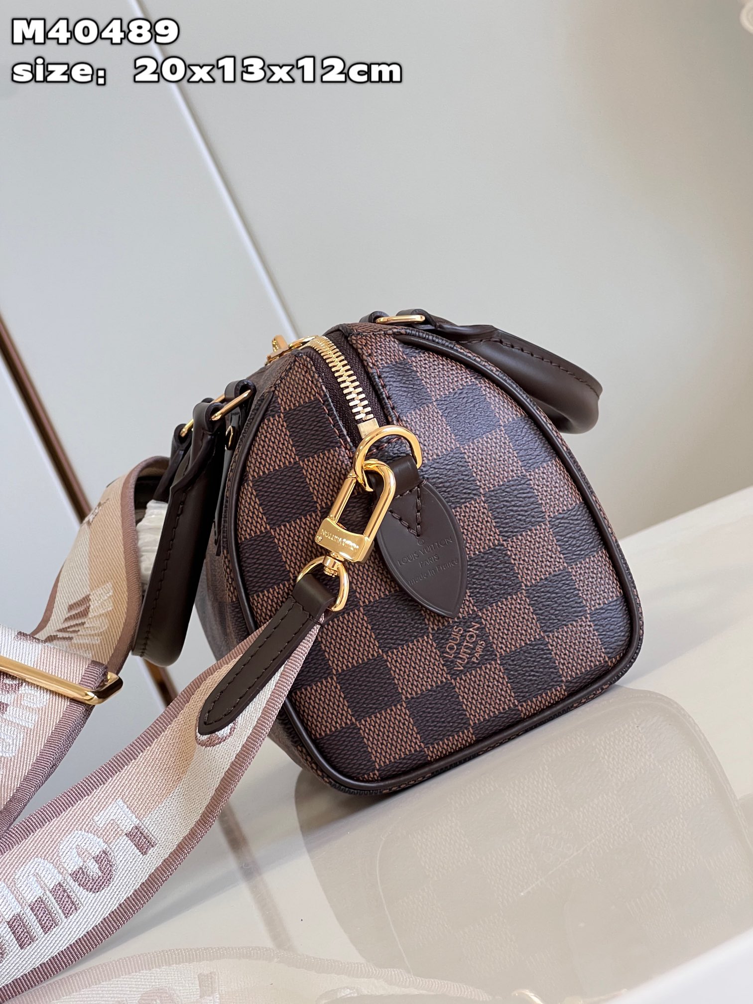 Bagsaaa L0vis Vvtt0n N40489 Speedy Bandoulière 20 Damier Ebene - 20 x 13.5 x 12 cm