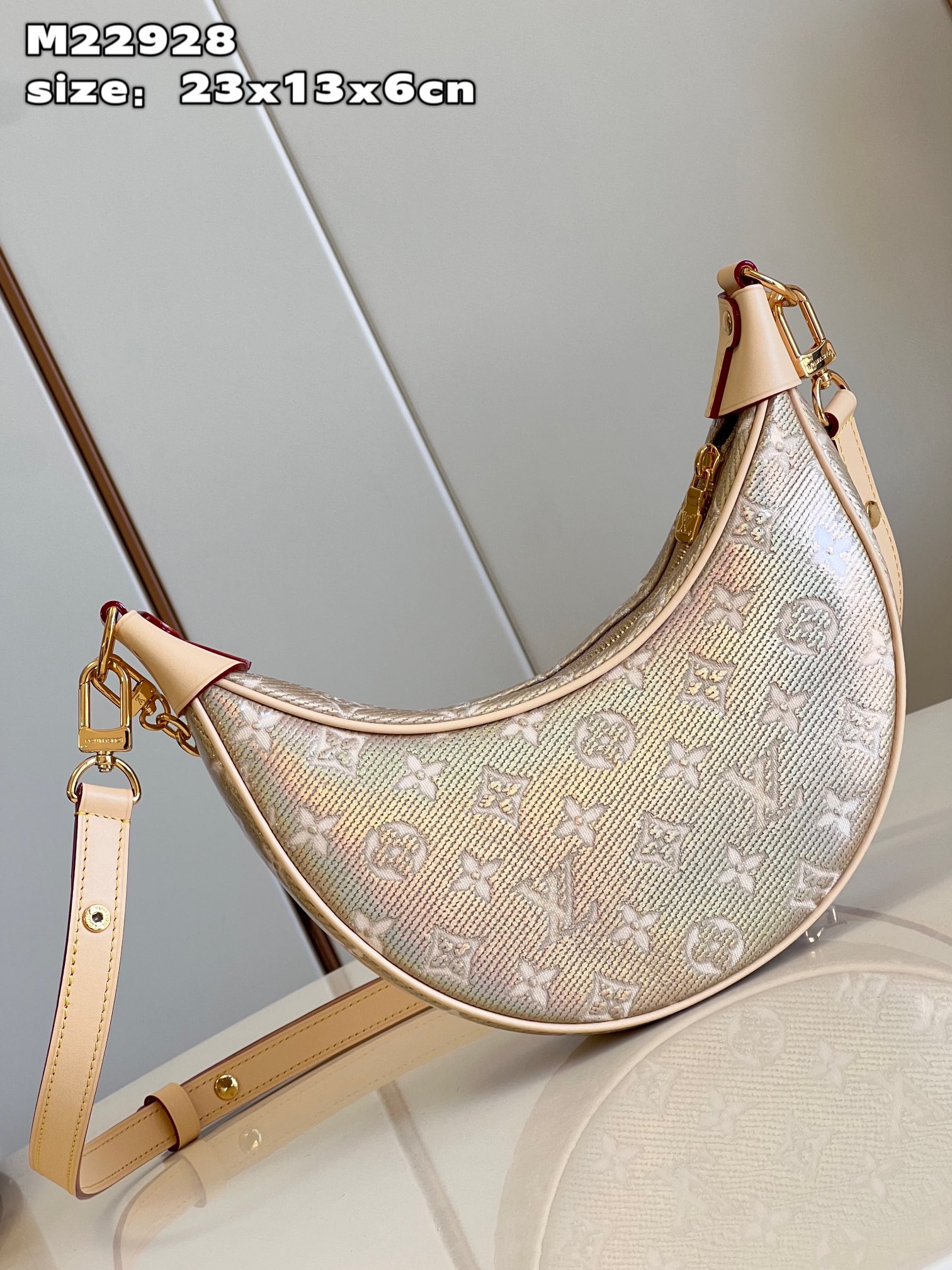 Bagsaaa L0vis Vvtt0n Loop Gold Bag - 23x13x6cm