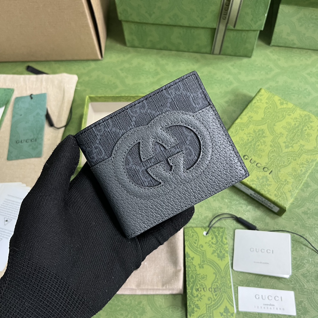 Bagsaaa Gvc*1 Incrocio GG Wallet Grey - 11x9cm
