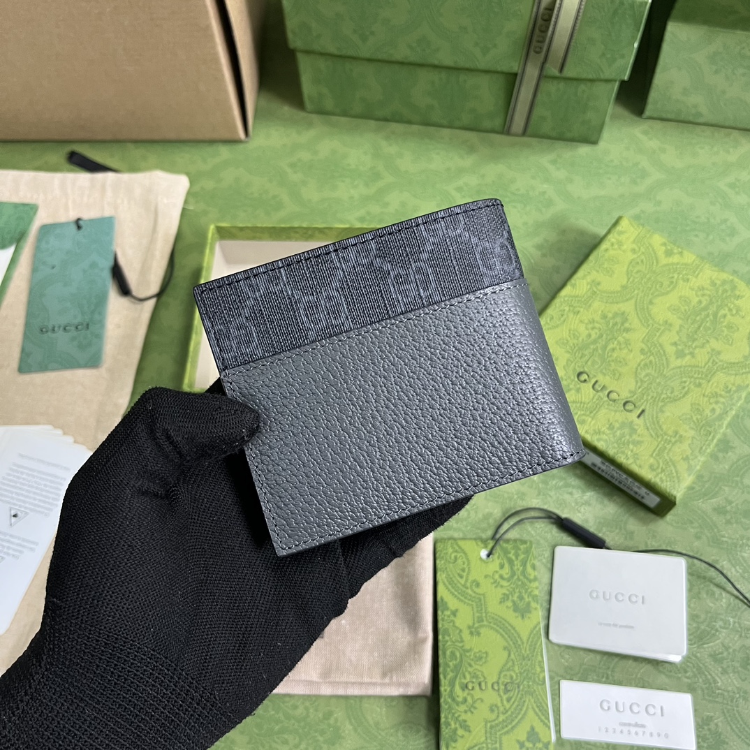 Bagsaaa Gvc*1 Incrocio GG Wallet Grey - 11x9cm