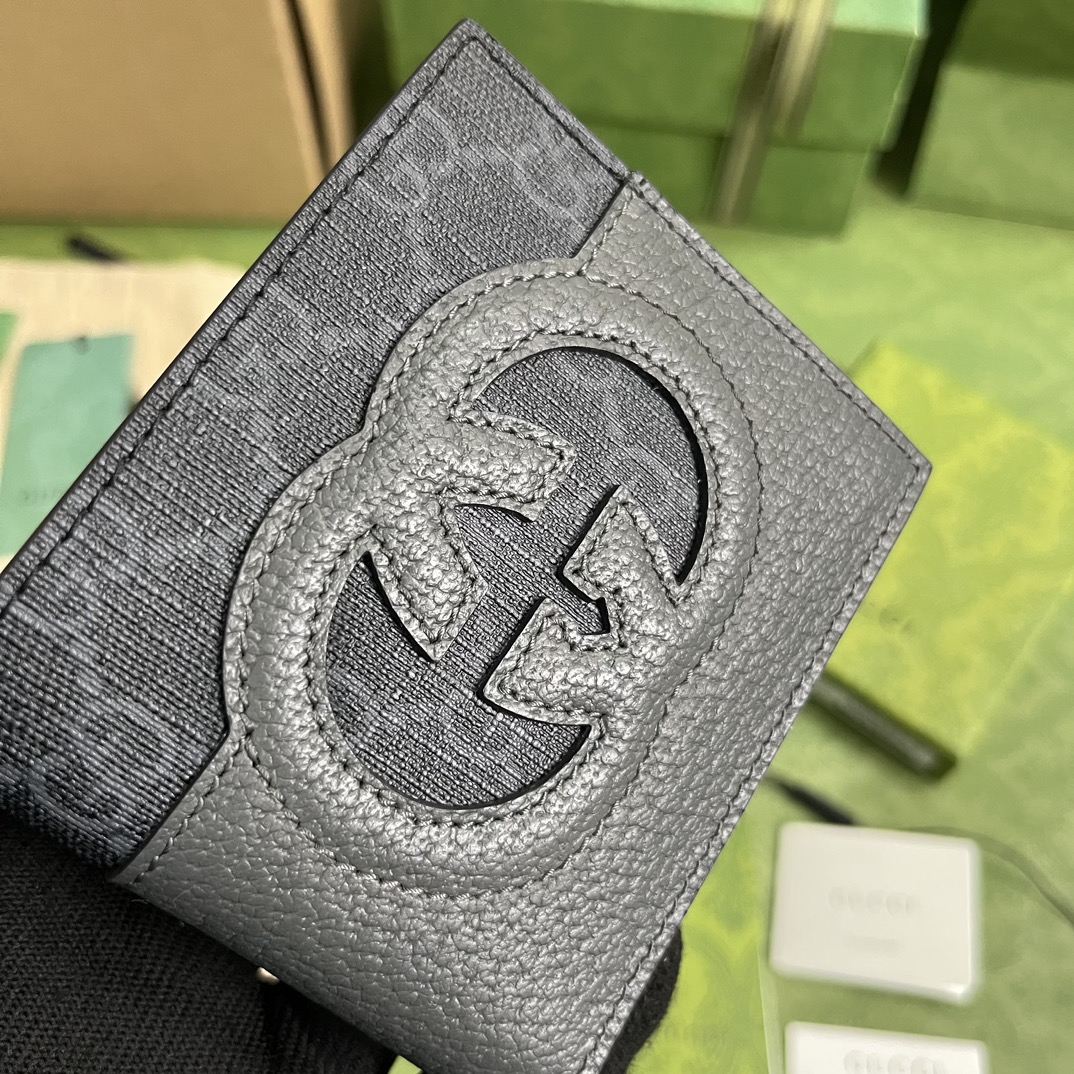 Bagsaaa Gvc*1 Incrocio GG Wallet Grey - 11x9cm
