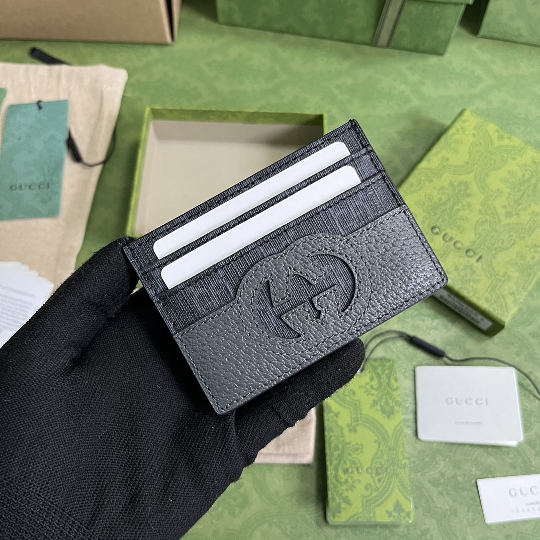 Bagsaaa Gvc*1 Incrocio GG Card Holder Grey - 11x9cm