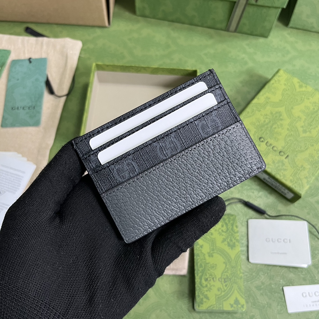 Bagsaaa Gvc*1 Incrocio GG Card Holder Grey - 11x9cm