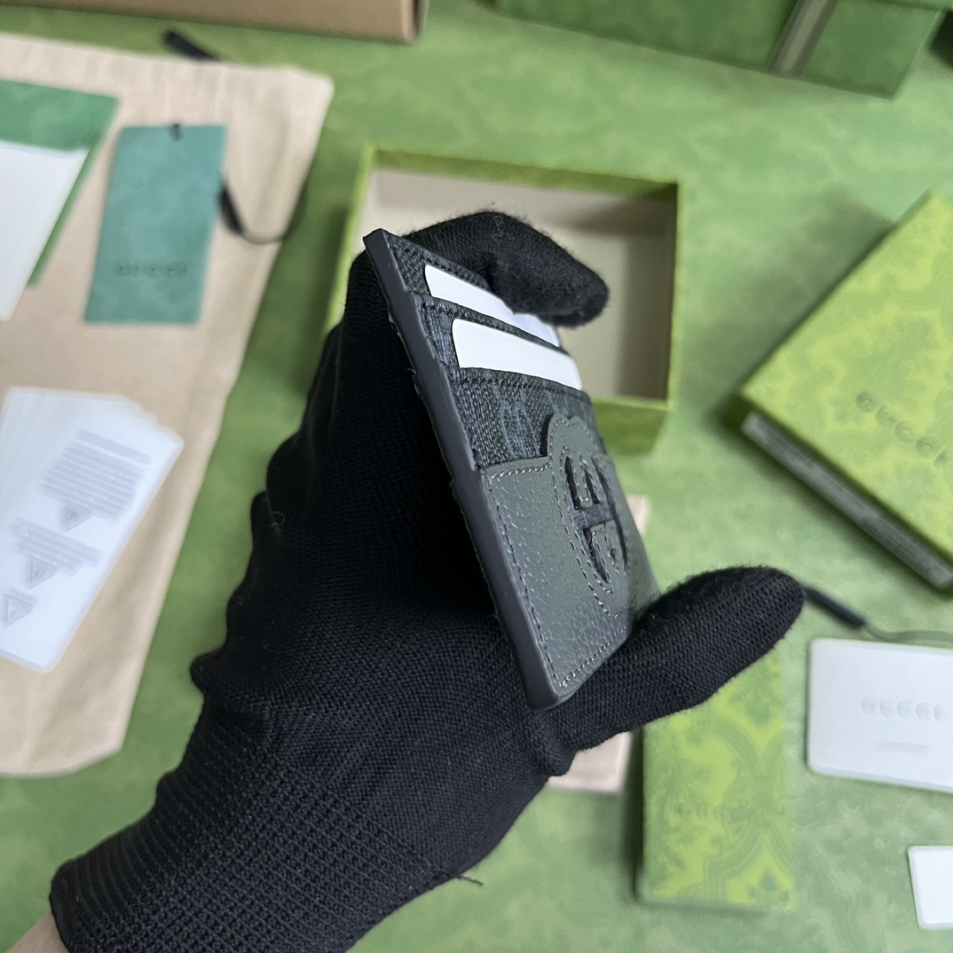 Bagsaaa Gvc*1 Incrocio GG Card Holder Grey - 11x9cm