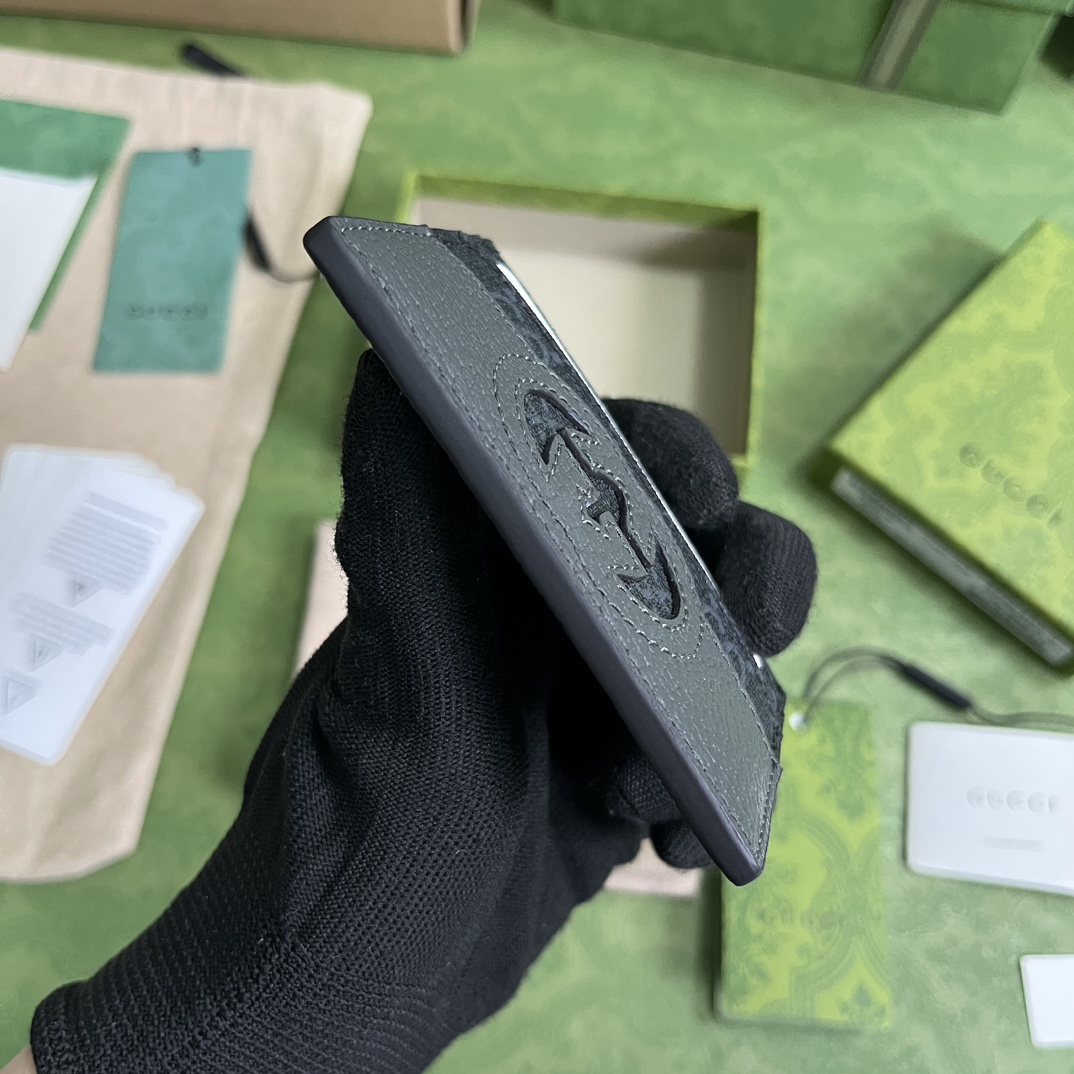 Bagsaaa Gvc*1 Incrocio GG Card Holder Grey - 11x9cm
