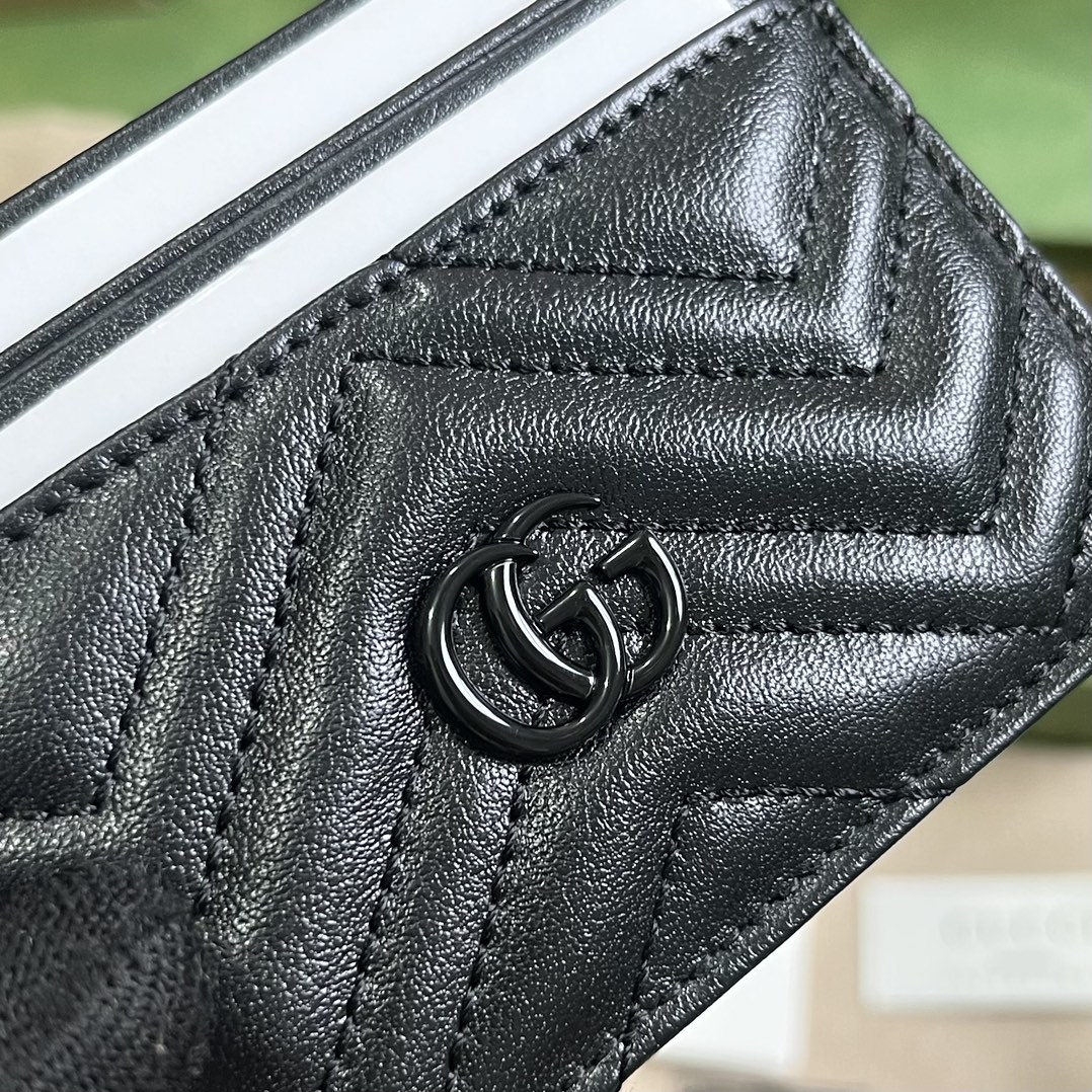 Bagsaaa Gvc*1 Marmont All Black Card Holder - 11x9cm