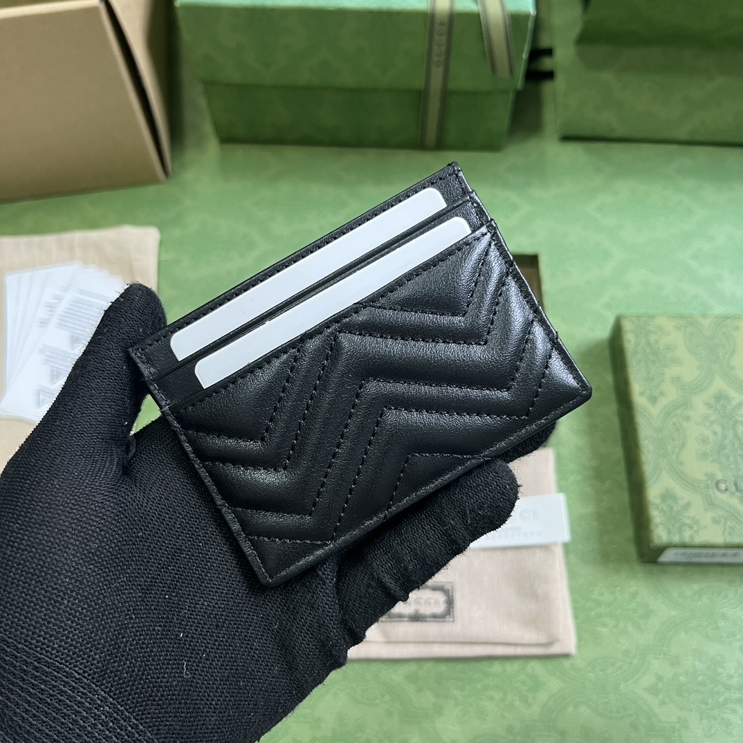 Bagsaaa Gvc*1 Marmont All Black Card Holder - 11x9cm