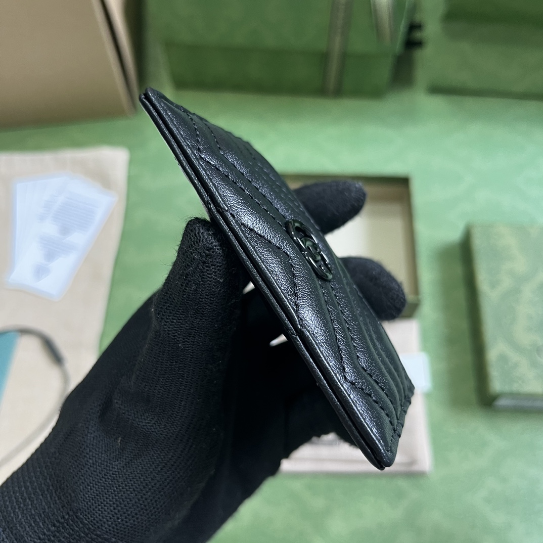 Bagsaaa Gvc*1 Marmont All Black Card Holder - 11x9cm