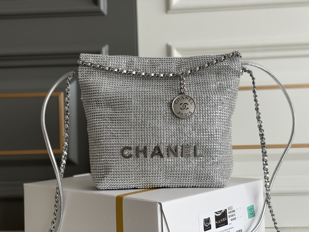 Bagsaaa Ch**el 22 Tote Mini Silver - 19-20-6cm