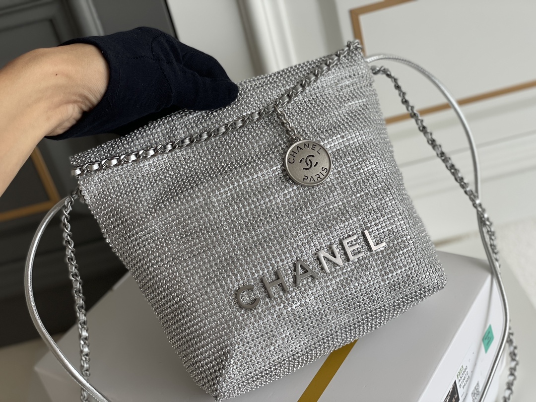 Bagsaaa Ch**el 22 Tote Mini Silver - 19-20-6cm