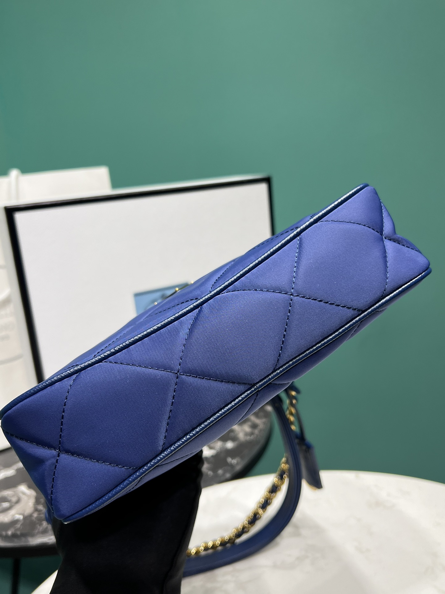 Bagsaaa Pra*a Re-Nylon mini-bag Dark Blue - 22x18x6cm