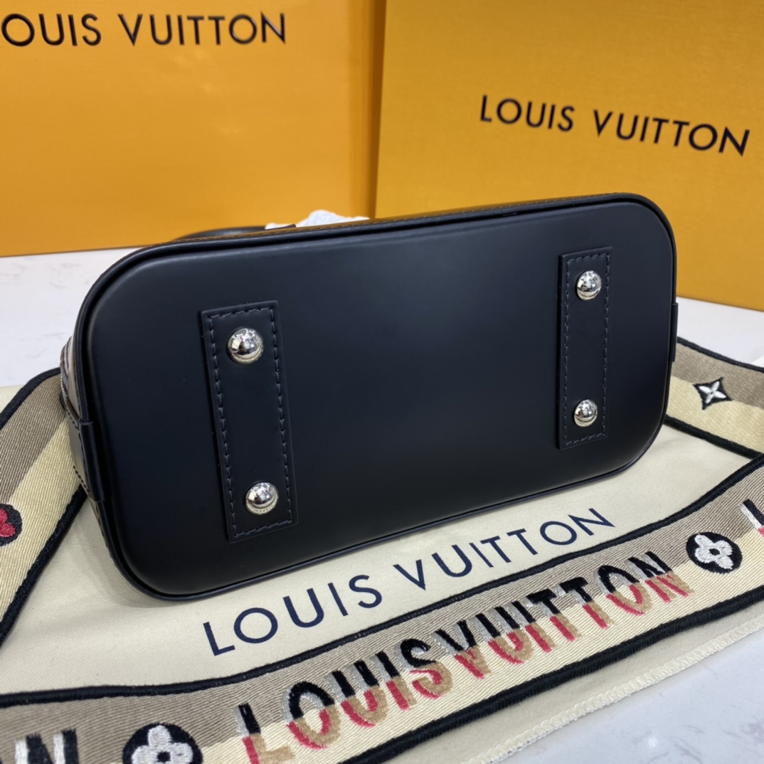 Bagsaaa L0vis Vvtt0n Alma BB Epi Leather Black Bag - 23.5 x 17.5 x 11.5cm