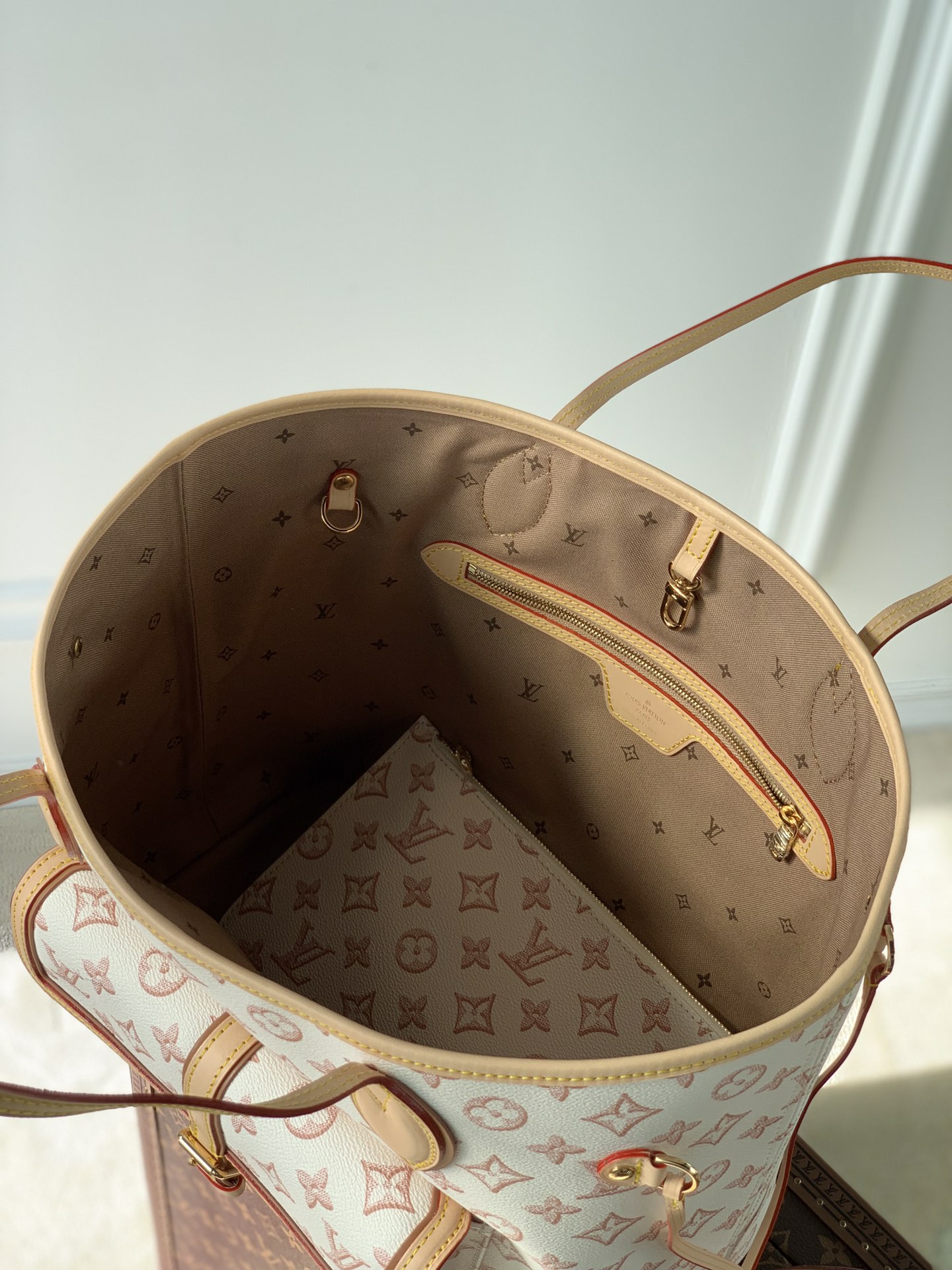 Bagsaaa L0vis Vvtt0n Neverfull MM Fall For You Beige - 31x28x14cm