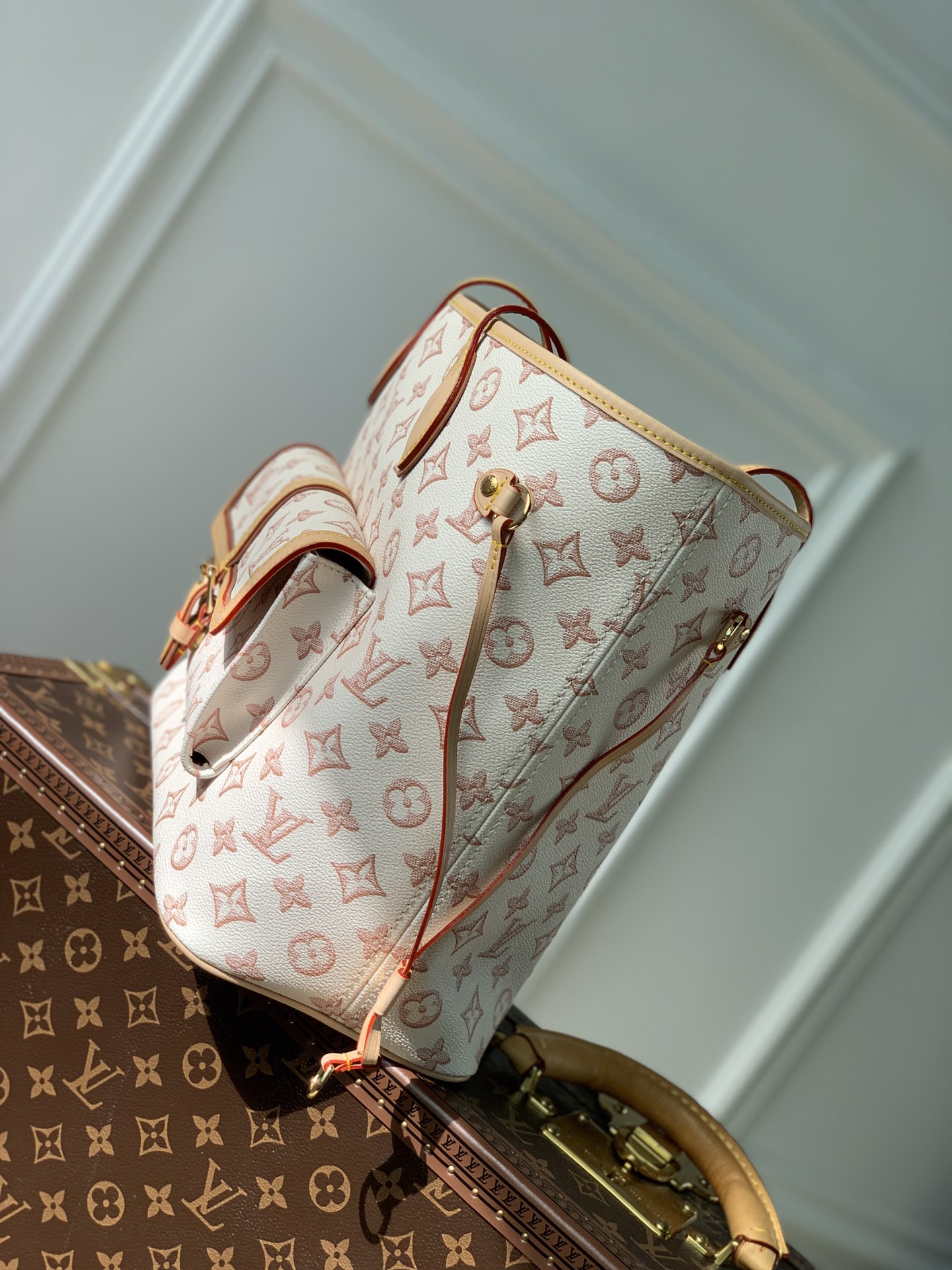 Bagsaaa L0vis Vvtt0n Neverfull MM Fall For You Beige - 31x28x14cm