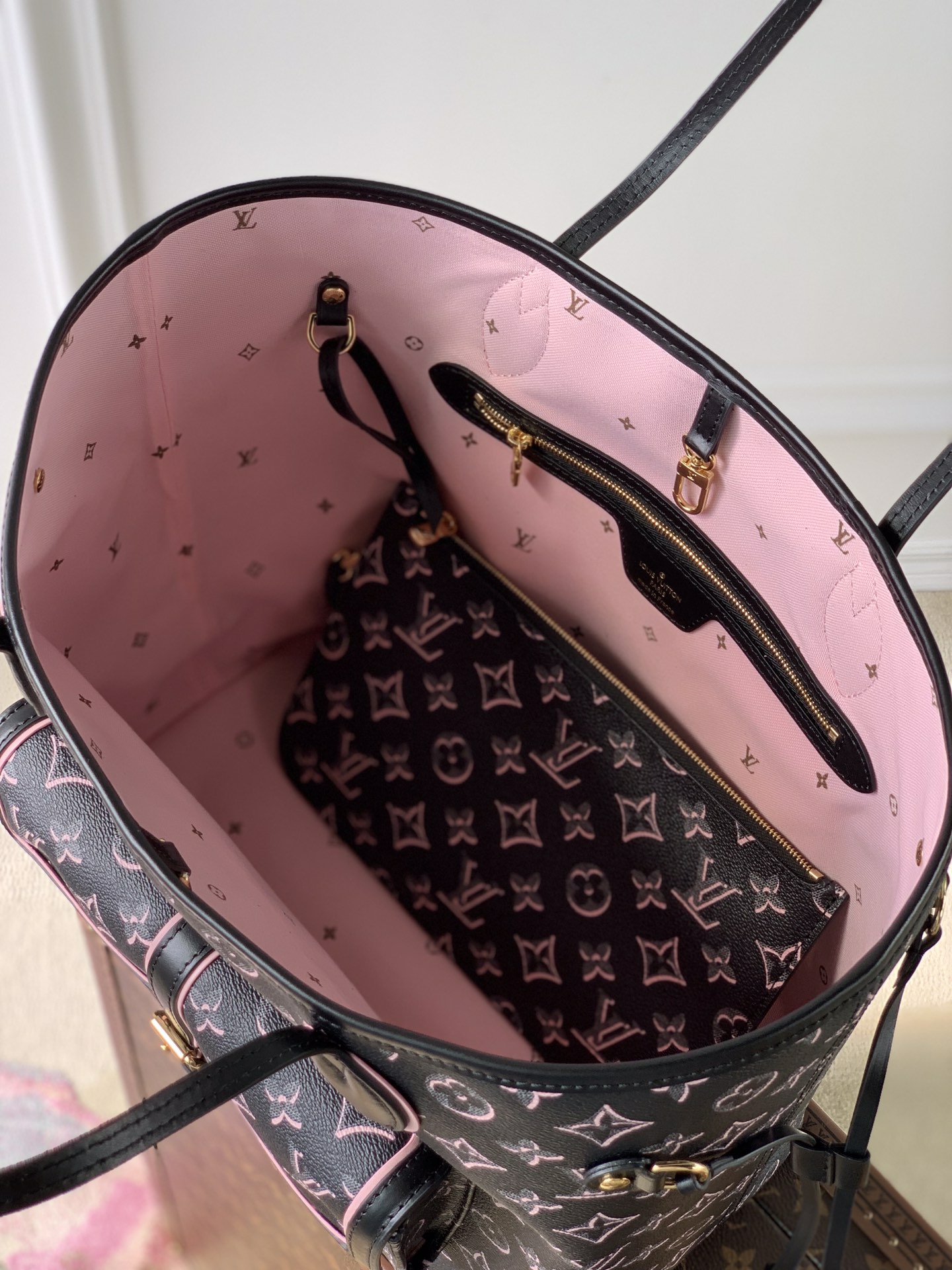 Bagsaaa L0vis Vvtt0n Neverfull MM Fall For You Black - 31x28x14cm