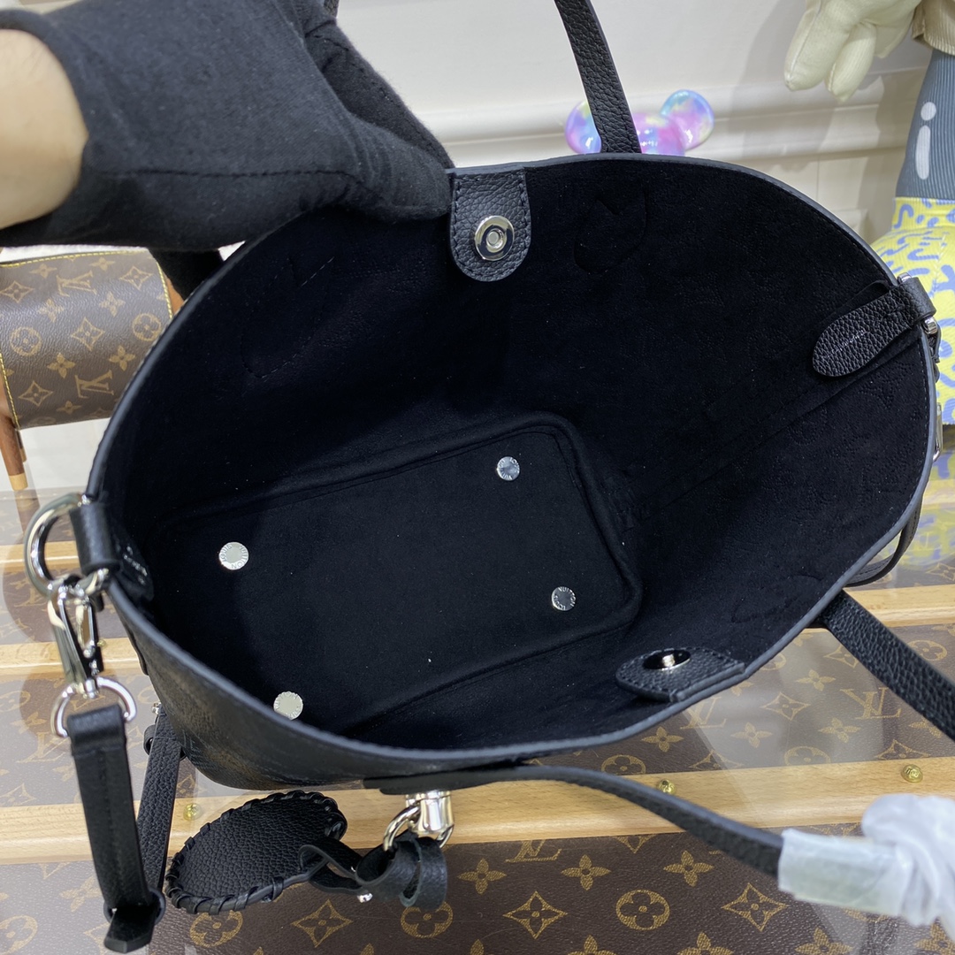 Bagsaaa L0vis Vvtt0n Blossom PM Tote Black Bag - 20 x 20 x 12.5 cm