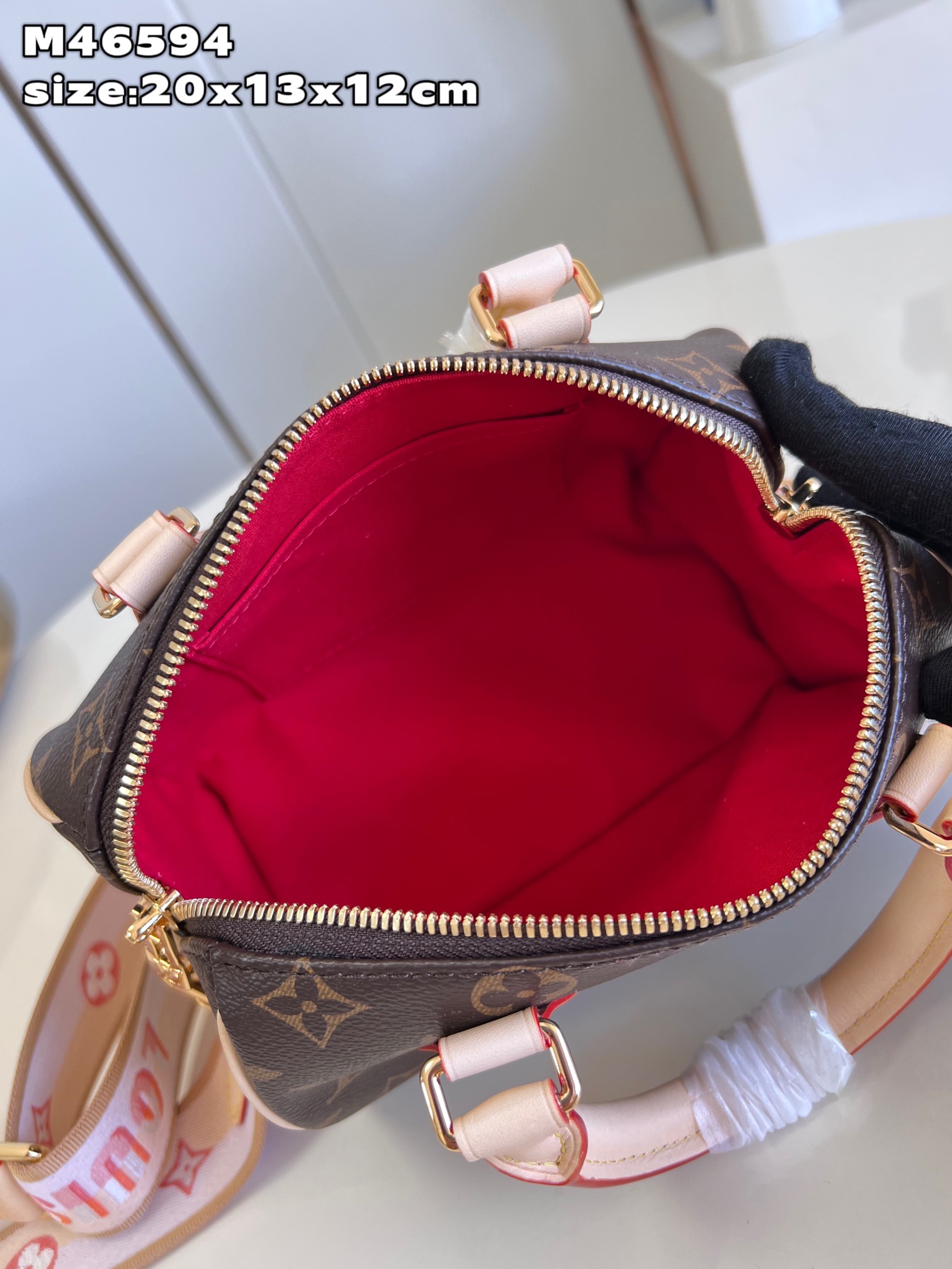 Bagsaaa L0vis Vvtt0n Speedy Bandoulière 20 Monogram Pink Strap - 20.5 x 13.5 x 12.0 cm