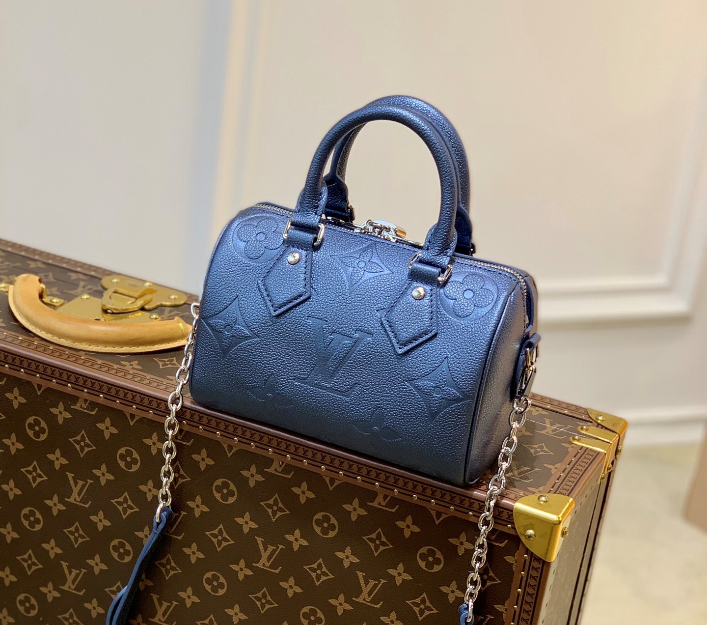 Bagsaaa L0vis Vvtt0n Speedy Bandoulière Monogram Empreinte Dark Blue - 20.5 x 13.5 x 12cm
