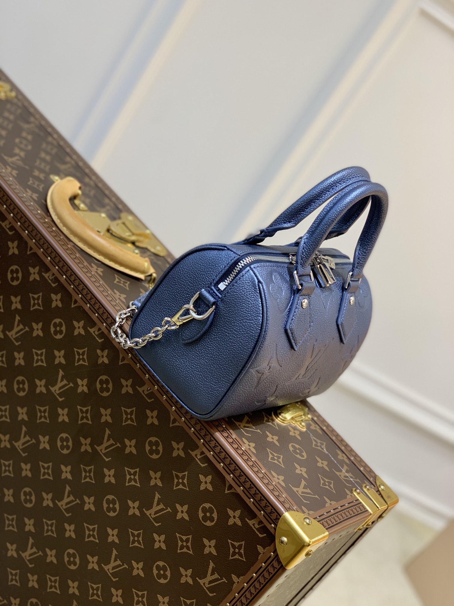 Bagsaaa L0vis Vvtt0n Speedy Bandoulière Monogram Empreinte Dark Blue - 20.5 x 13.5 x 12cm