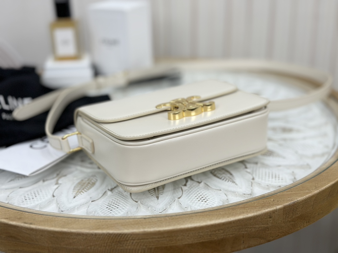 Bagsaaa Ce1i*e Box White Leather - 18.5x14x6cm
