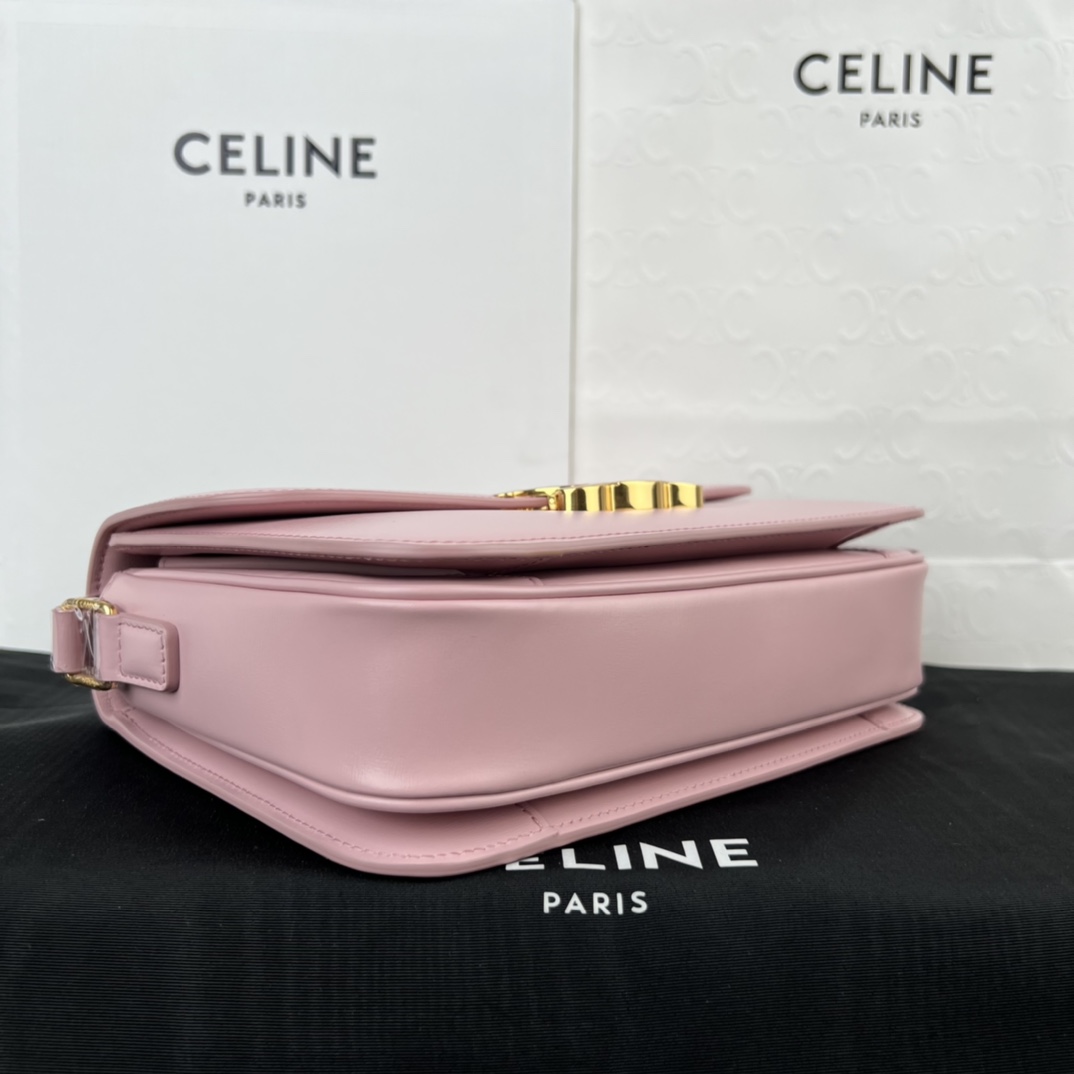 Bagsaaa Ce1i*e Classique Triomphe In shiny Calfskin Leather Pink - 22.5 X 16.5 X 7.5 cm