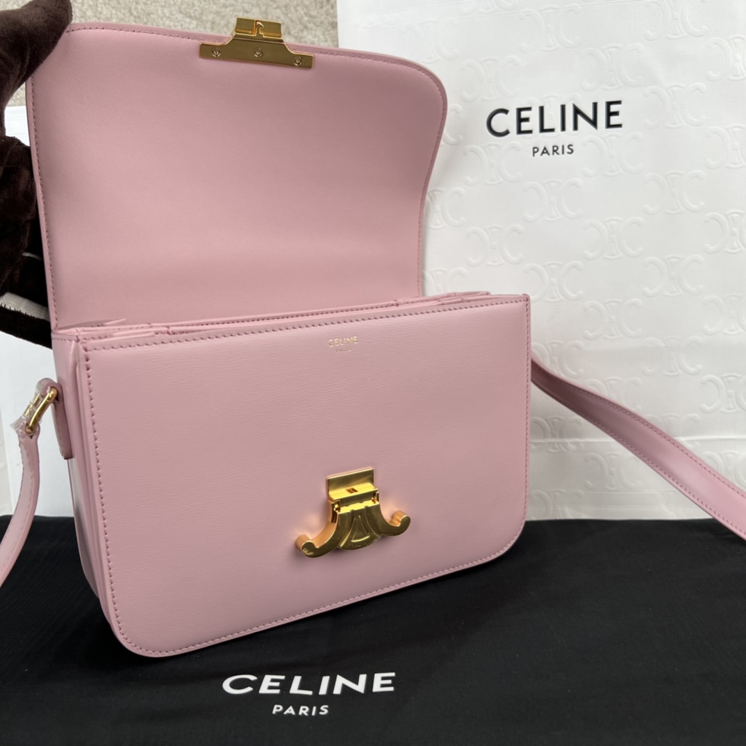 Bagsaaa Ce1i*e Classique Triomphe In shiny Calfskin Leather Pink - 22.5 X 16.5 X 7.5 cm