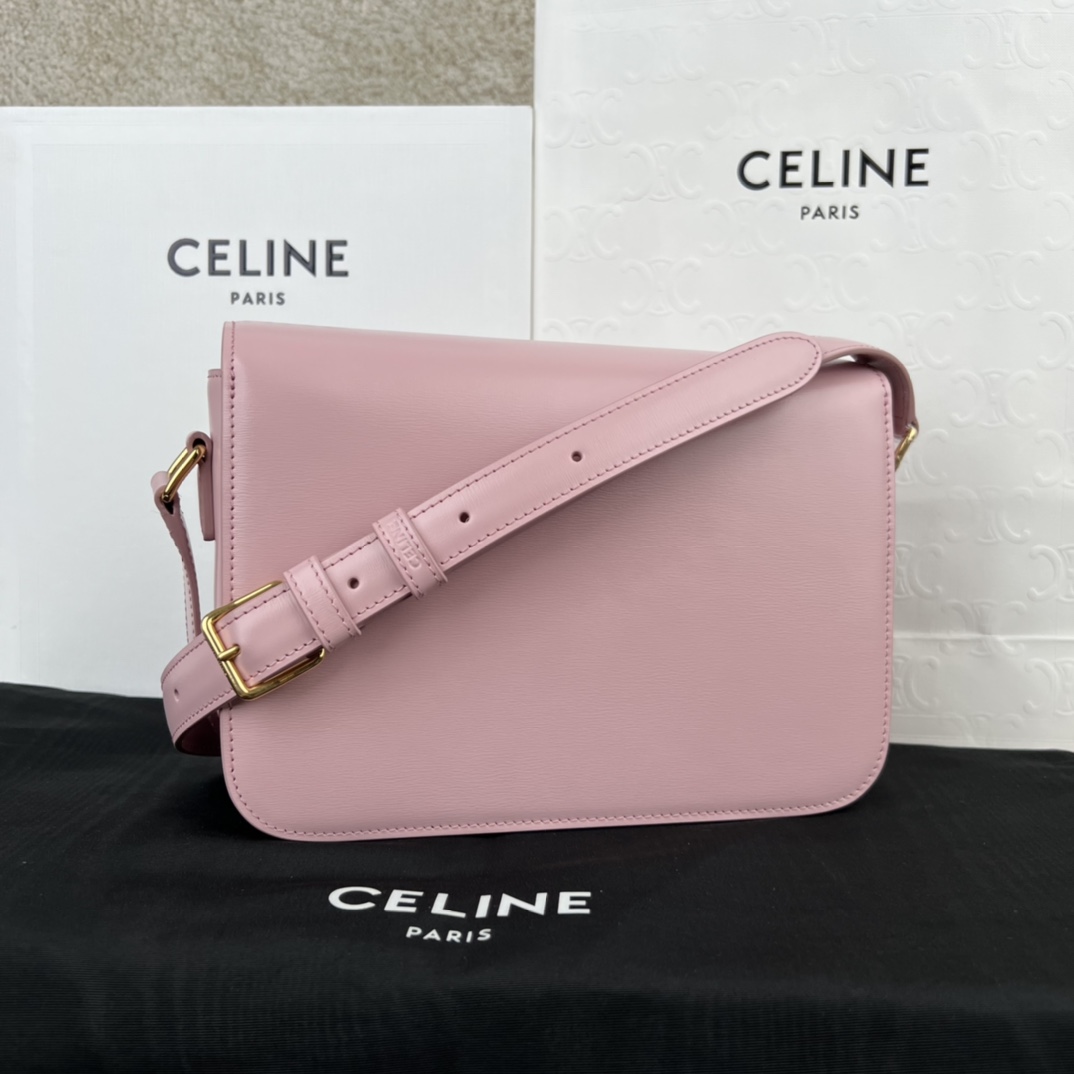 Bagsaaa Ce1i*e Classique Triomphe In shiny Calfskin Leather Pink - 22.5 X 16.5 X 7.5 cm