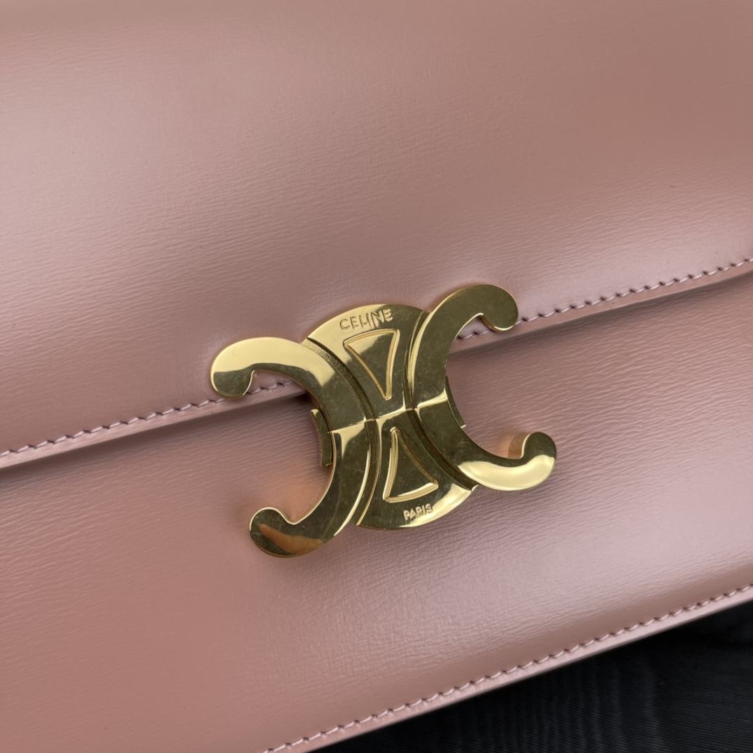 Bagsaaa Ce1i*e Classique Triomphe In shiny Calfskin Leather Dust Pink - 22.5 X 16.5 X 7.5 cm