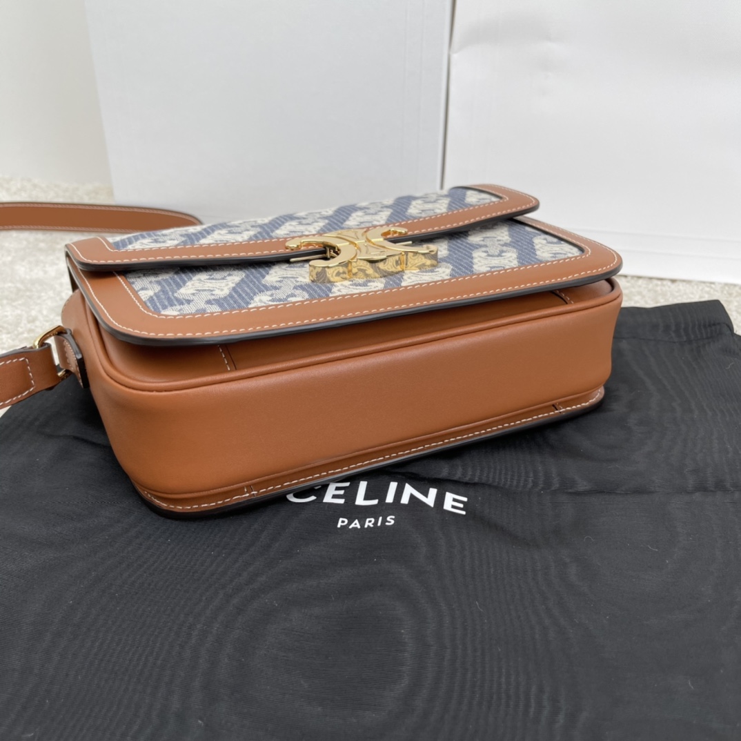 Bagsaaa Ce1i*e Classique Triomphe Blue - 22.5 X 16.5 X 7.5 cm