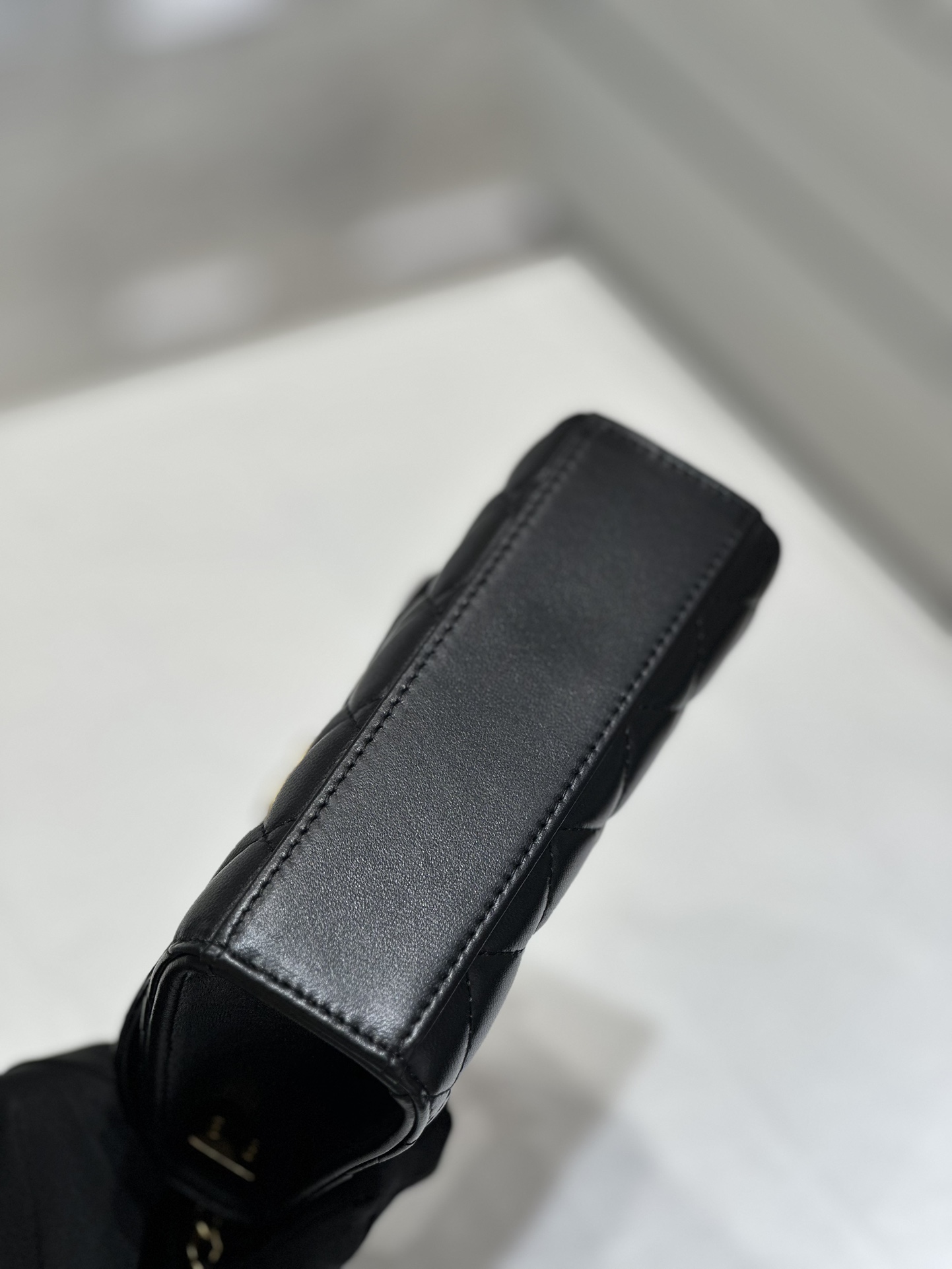 Bagsaaa Ch**el Small Lambskin Flap Black Bag - 11.5x14.5x5.5cm