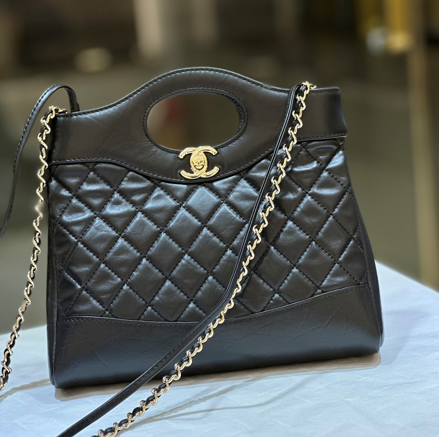 Bagsaaa Ch**el 31 Shopping Black - 22*23*5.5cm