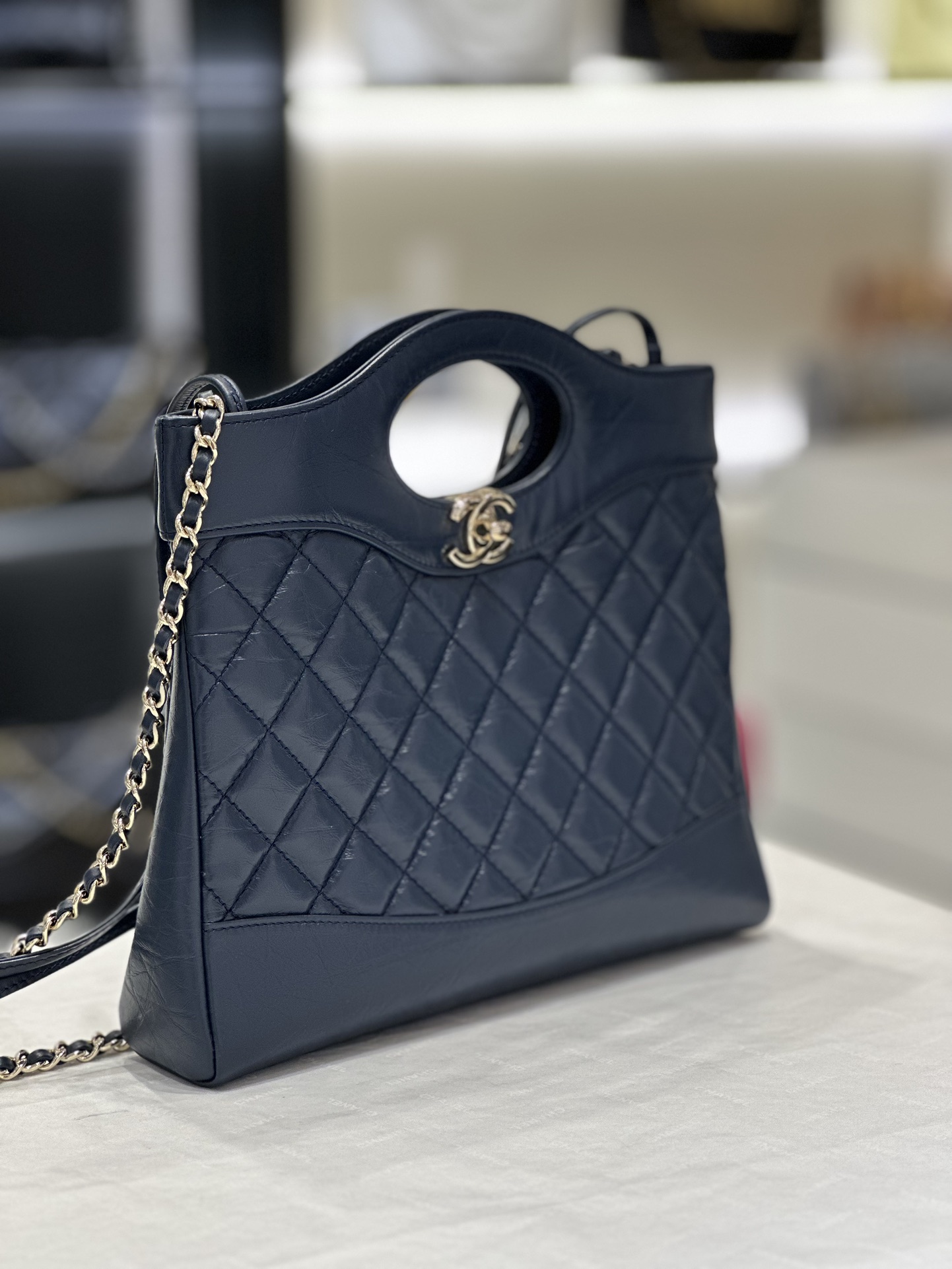 Bagsaaa Ch**el 31 Shopping Navy - 22*23*5.5cm