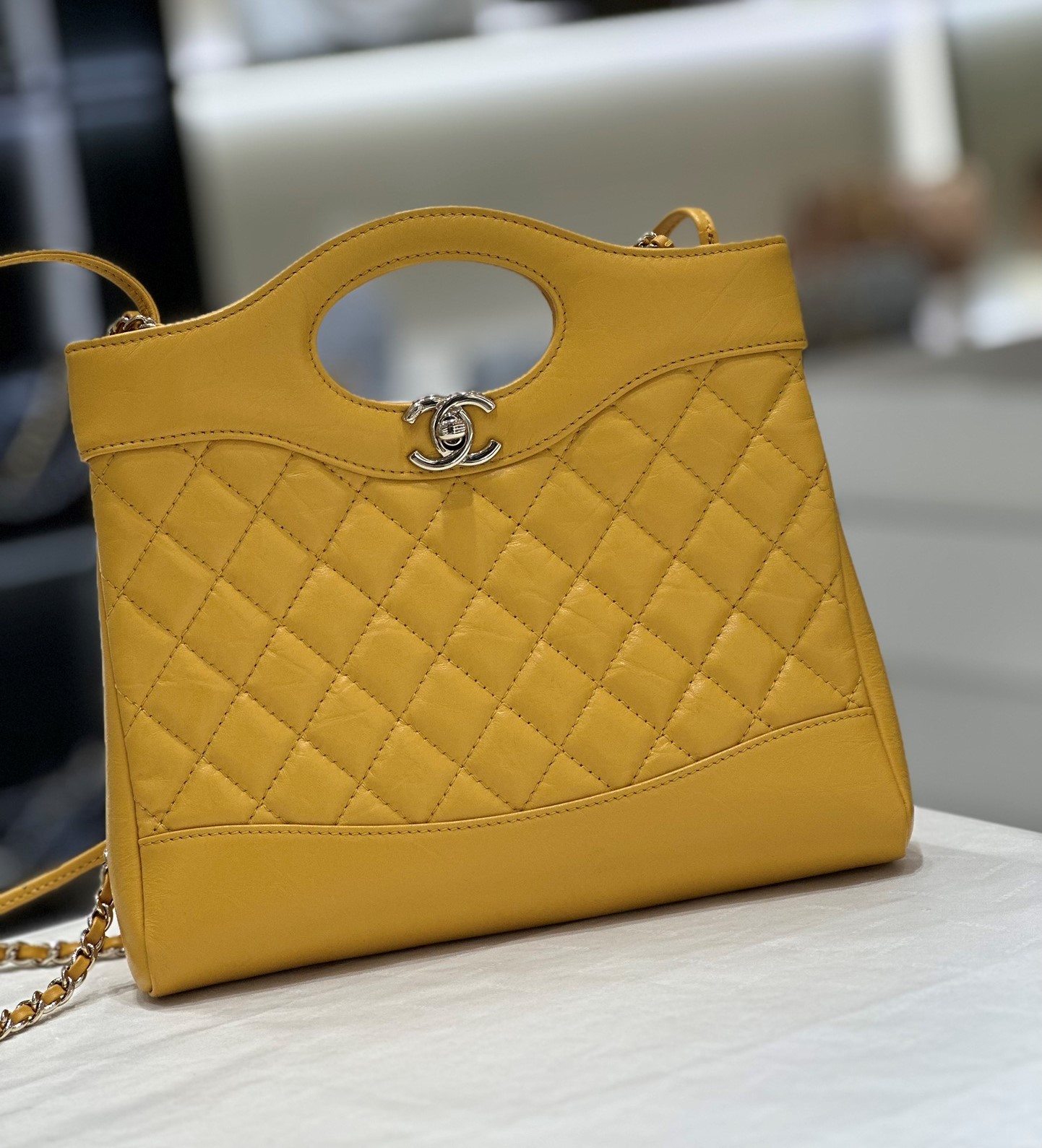 Bagsaaa Ch**el 31 Shopping Yellow - 22*23*5.5cm