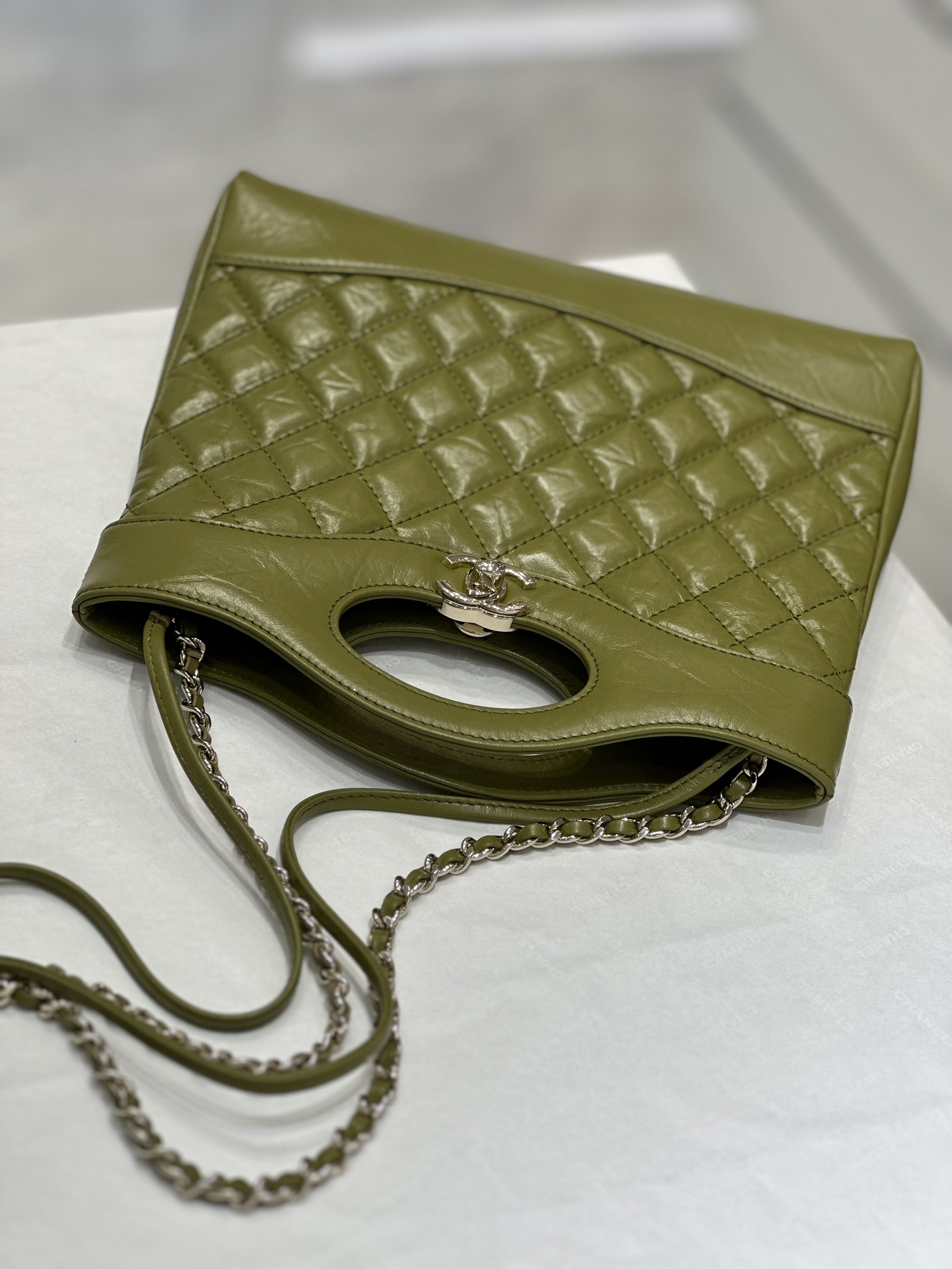 Bagsaaa Ch**el 31 Shopping Green - 22*23*5.5cm