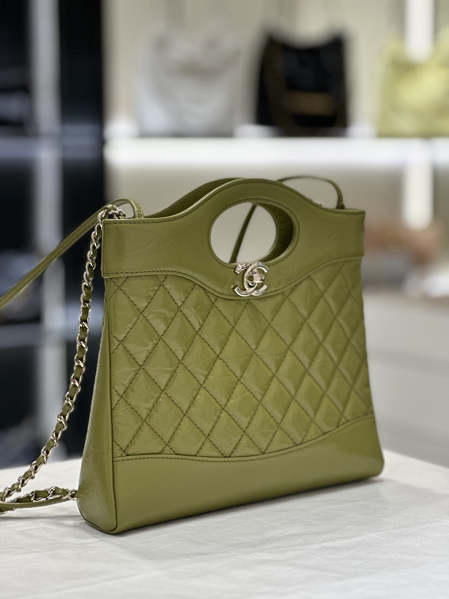 Bagsaaa Ch**el 31 Shopping Green - 22*23*5.5cm