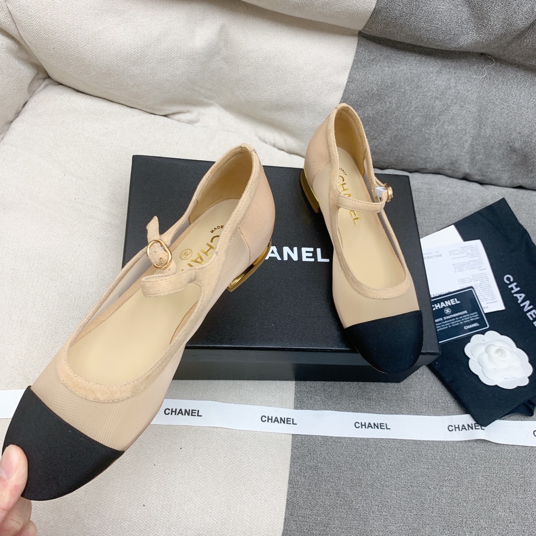 Bagsaaa Ch**el Mary Jane Beige 2.5 cm