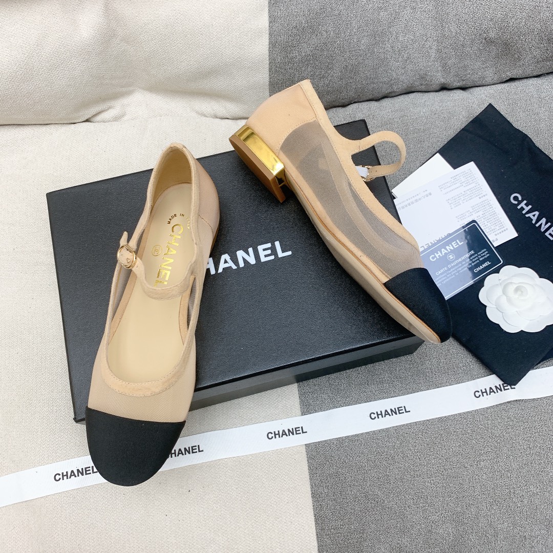 Bagsaaa Ch**el Mary Jane Beige 2.5 cm