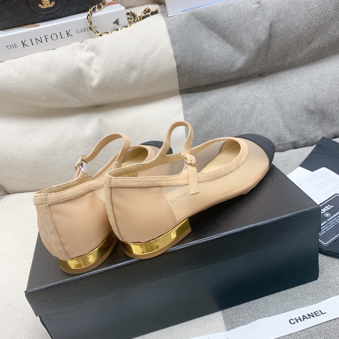 Bagsaaa Ch**el Mary Jane Beige 2.5 cm