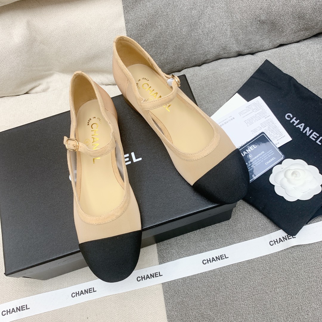 Bagsaaa Ch**el Mary Jane Beige 2.5 cm