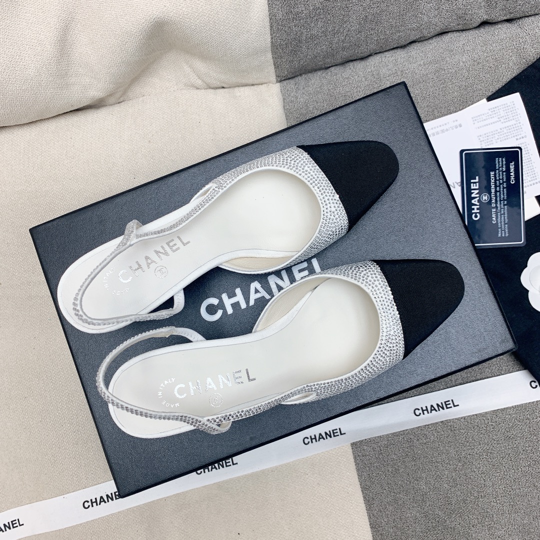 Bagsaaa Ch**el Mary Jane Crystal White Shoes 6.5 cm