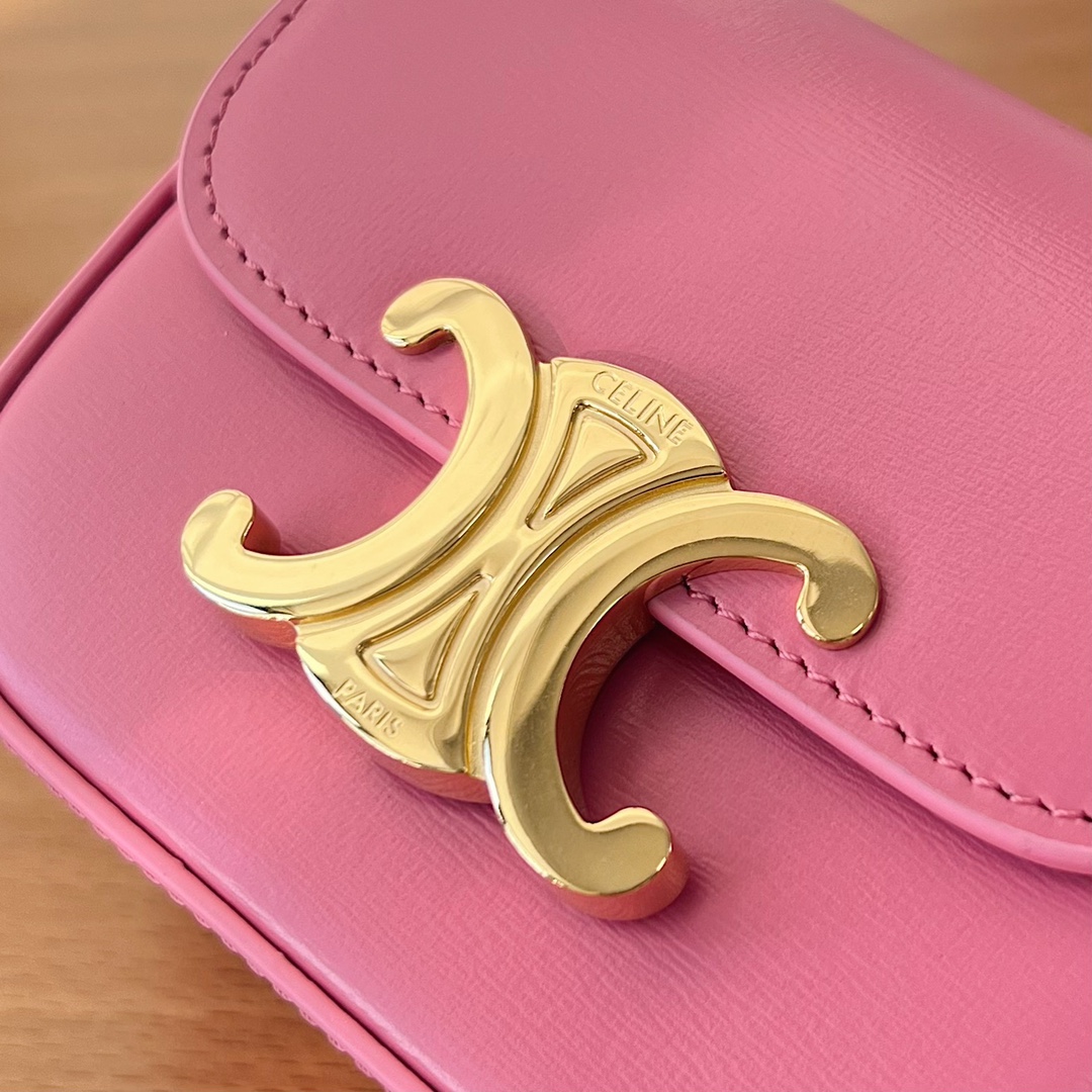Bagsaaa Ce1i*e Mini Triomphe Pink Bag - 11x8x4cm