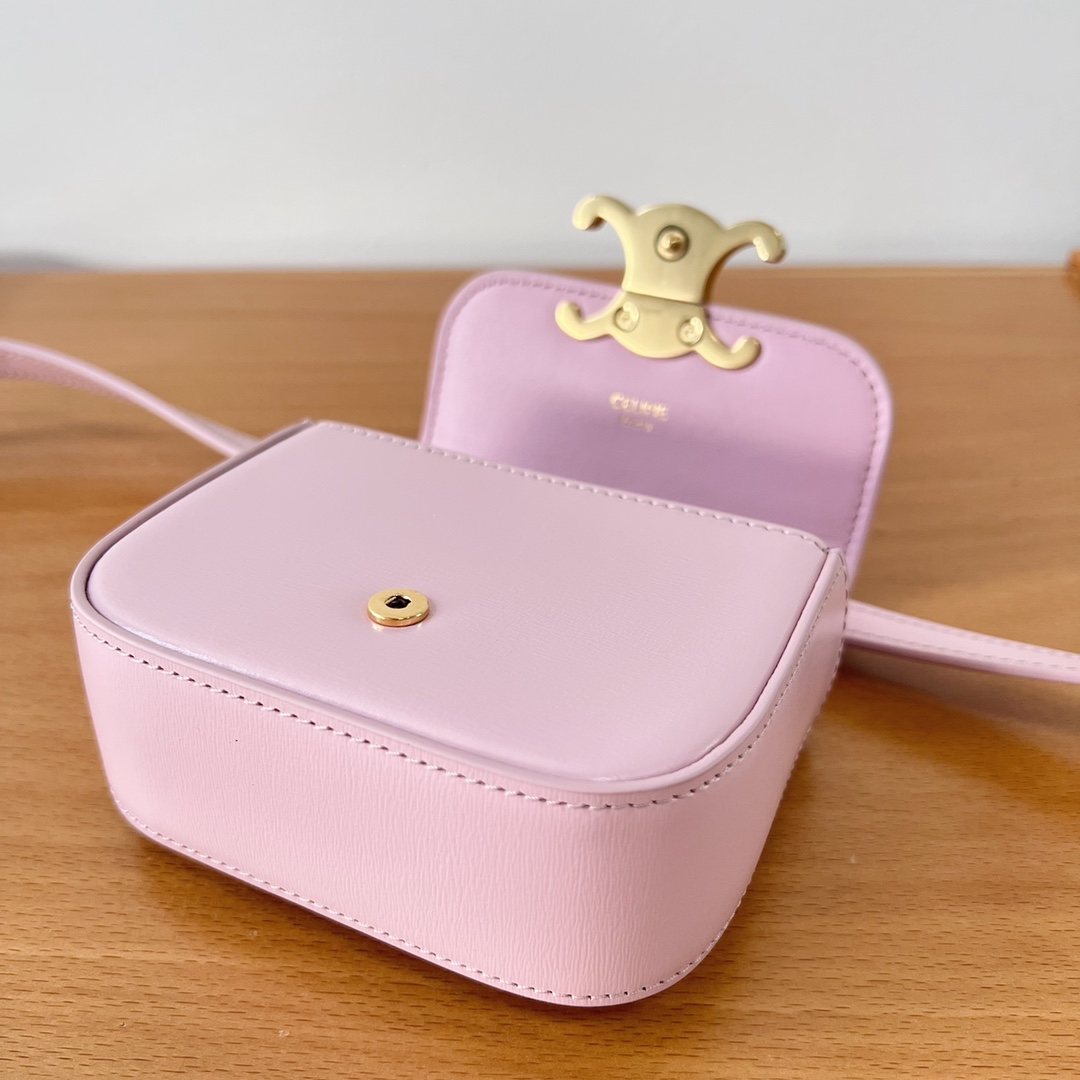 Bagsaaa Ce1i*e Mini Triomphe Light Pink Bag - 11x8x4cm