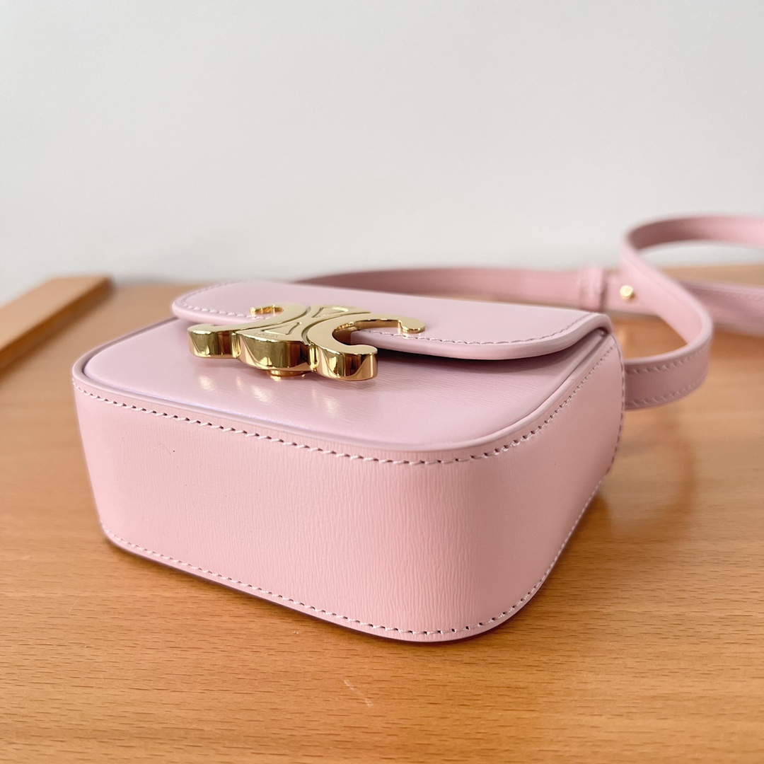 Bagsaaa Ce1i*e Mini Triomphe Light Pink Bag - 11x8x4cm