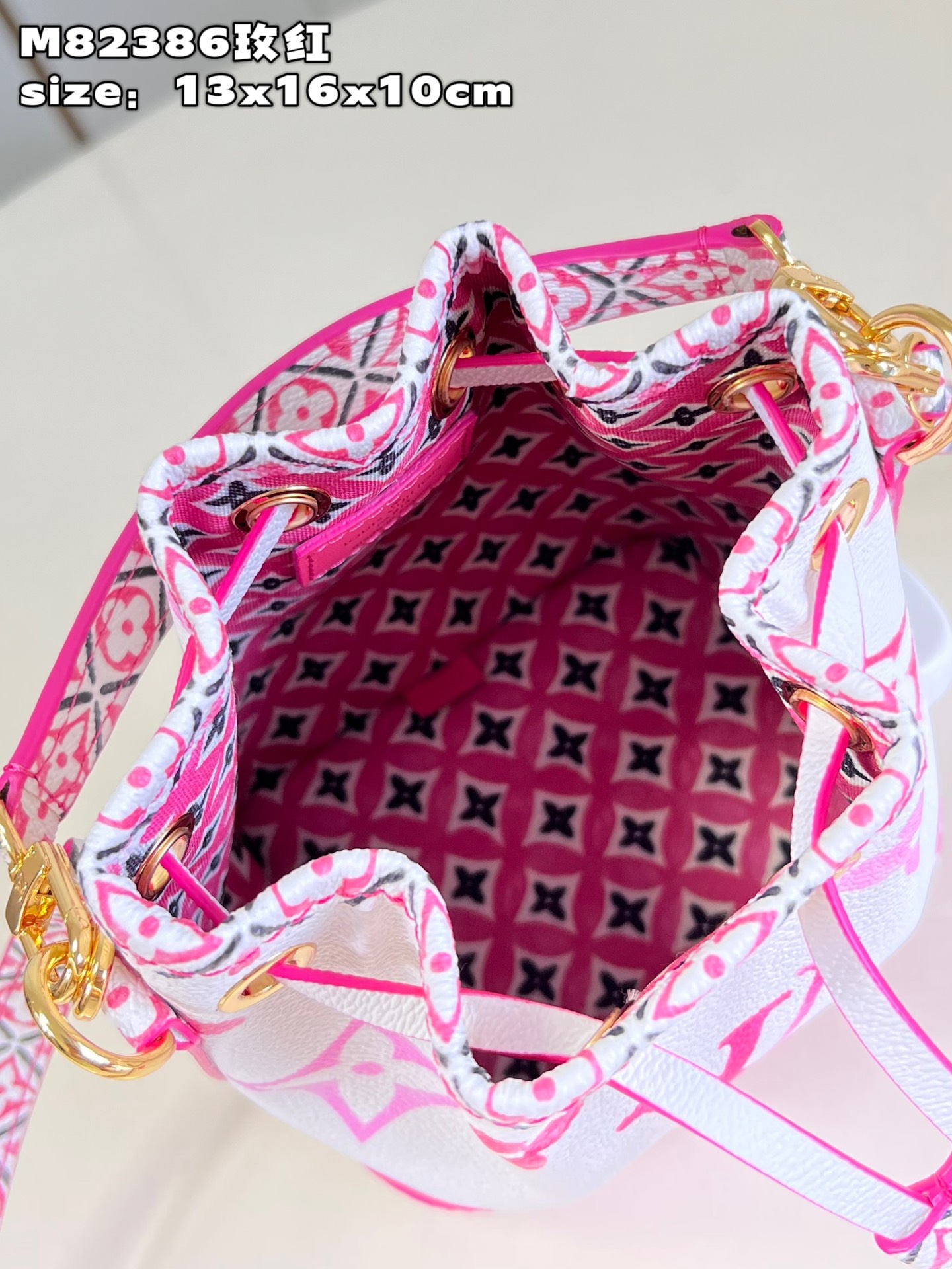 Bagsaaa L0vis Vvtt0n By The Pool Bucket Pink Bag - 16x13x10cm