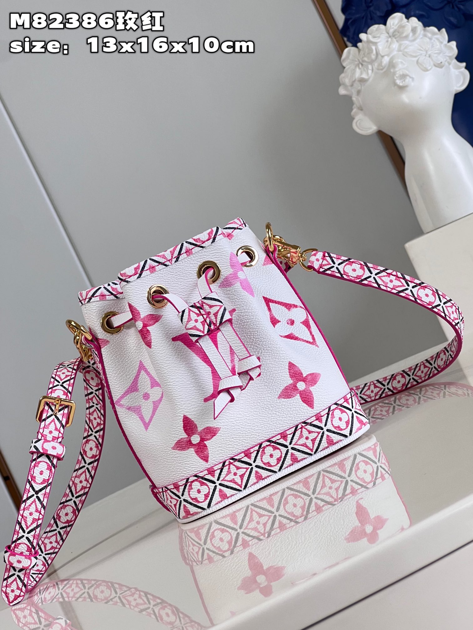 Bagsaaa L0vis Vvtt0n By The Pool Bucket Pink Bag - 16x13x10cm