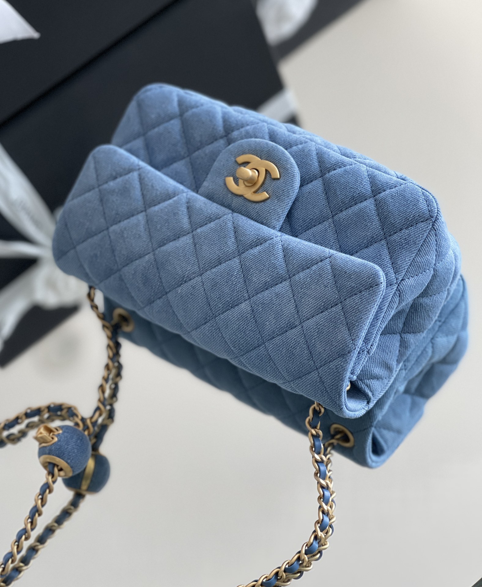 Bagsaaa Ch**el Denim Flap Bag - 20x13x7cm