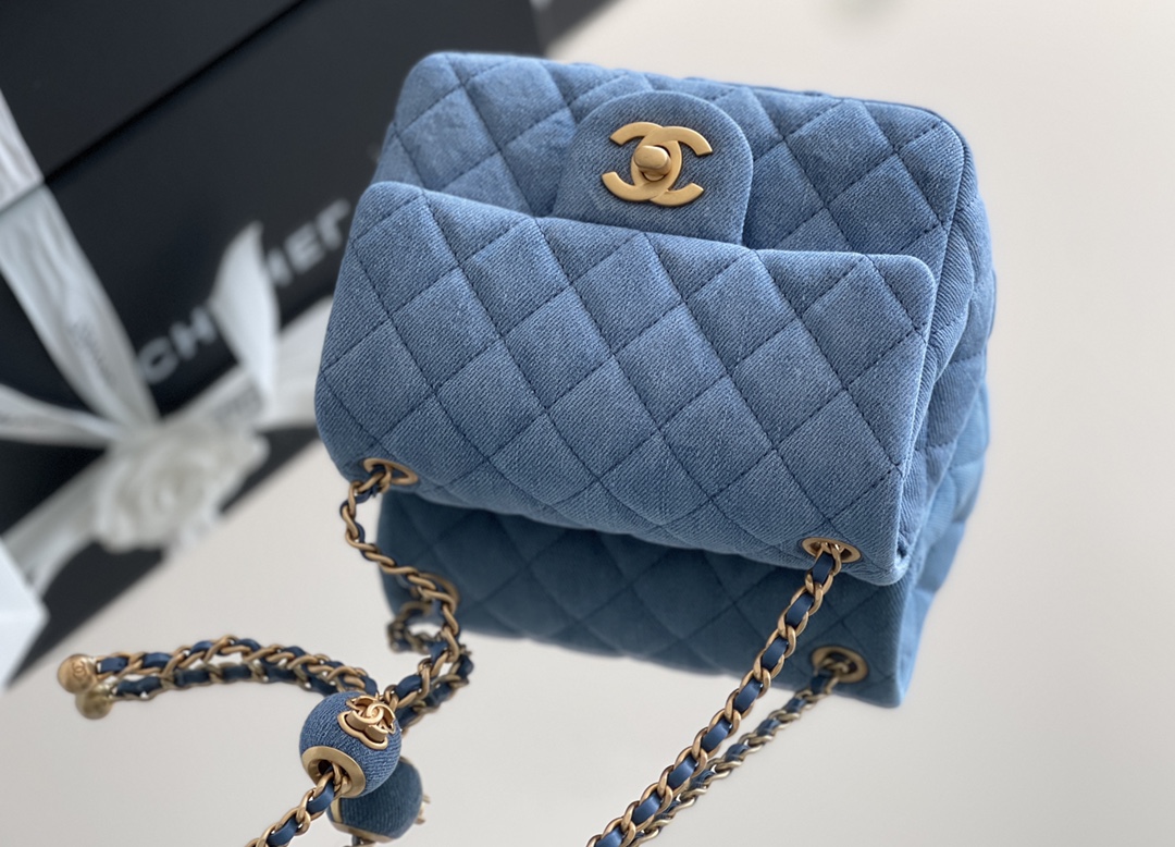 Bagsaaa Ch**el Denim Flap Bag - 18x13x7cm
