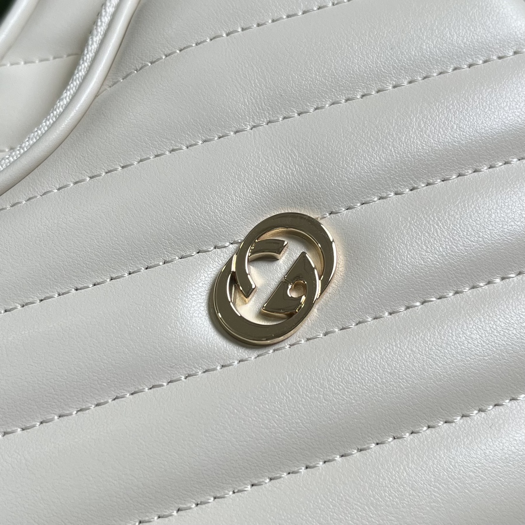 Bagsaaa Gvc*1 Interlocking G mini white heart bag - 20x17.5x6.5cm
